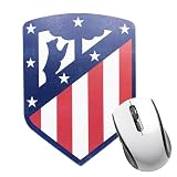 Atlético de Madrid - Mauspad - Form und Farben des Clubschilds, rutschfest, wasserdichte Beschichtung, offizielles Teamproduk