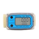 Telituny Digitales Turbinen-Durchflussmessgerät, Kraftstoffdurchflussmesser mit hoher Genauigkeit ± 1 %, LCD-Display, 1 Zoll BSPT-Draht, für Benzin von Kerosin von Dell'