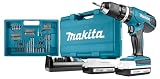 Makita HP457DWE10 Akku- Schlagbohrschrauber-Set inkl. 74tlg. Zubehö