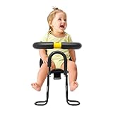 aefxNika Kinderfahrradsitz, Abnehmbarer Vorne-Montage Fahrradsitz mit Schutzgeländer & Fußpedalen, Geeignet für Kinder im Alter von 1 bis 5 Jahren, Maximale Tragkraft 35 kg