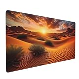 Gaming Mauspad Sonnenuntergang Wüste Mauspad XXL 700x300x3 mm XXL Mousepad, Mauspad Gaming Zubehör mit Anti Rutsch Basis Mouse Pad Wasserdicht und Langlebig für Maus und Tastatur, Home Decor Y-818