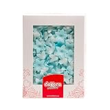 Dekora - 400 Mini Essbare Blumen für Torte aus Esspapier - Essbare Oblaten für Torten aus Esspapier - Tortendeko Essbar Blau - 2 cm D