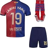 DMDMK Yamal #19 2024/2025 Heim Trikot Shorts und Socken Kinder und Jugend Größe (Heim, 26 (8-9 Jahre))