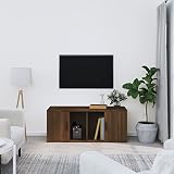 ShGaxin TV-Schrank Braun Eichen-Optik 100x35x40 cm Holzwerkstoff, TV Lowboard, Fernsehschrank, Fernsehtisch, Fernseher Schrank, TV Sideboard, TV Board, TV Cabinet, TV Bank, TV Kommode - 816807
