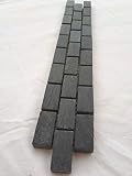 Mosaik Bordüre Schiefer Anthrazit 5x30 cm 8 mm matt Naturstein Fliesen Schwarz B018