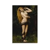 LdinMEX John Collier Artwork – Lilith mit Schlangen-Druck, Poster, Kunst, Leinwand, Gemälde, Dekor, Wanddruck, Foto, Zuhause, moderne Dekoration, 30 x 45