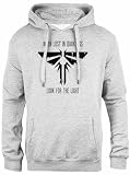 DAMBOTEE When Lost In Darkness Look for Unisex-Kapuzenpullover Aus Grauer Baumwolle Mit Kap