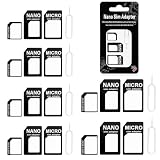 HABNI 4 In 1 Nano Sim Karten Adapte 6 Set Nano-Sim Adapter Sim-Karten-Adapter Mit Sim-Auswurfstift Kompatibel Mit Smartp