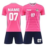 LAIFU Personalisierbare Fußballtrikots für Personalisierte Trikots mit Namen, Atmungsaktive Erwachsener Fußballtrik