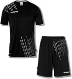 Uhlsport Herren Score 26 Fußball Trikot-Set - Fußball-Set Bestehend Aus Trainings-Shirt Und Trainings-Hose, Schwarz/Weiß, M EU