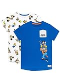 Disney Jungen Mickey Mouse T-Shirt Packung mit 2 Stück Mehrfarbig 128