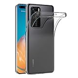 AICEK Hülle Compatible für Huawei P40 Pro Transparent Silikon Schutzhülle für Huawei P40 Pro Case Clear Durchsichtige TPU Bumper P40 Pro Handyhülle (6,1 Zoll)