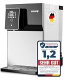 smardy blue miran Premium Auftisch Osmoseanlage für Trinkwasser, mobile Umkehrosmoseanlage ohne Wasseranschluss, Sofortheizung 15-90°C, 5 stufiger Osmose Wasserfilter Maschine kalkfreies Trinkw