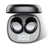 Bluetooth-Kopfhörer, Bluetooth 5.4 Stereo HiFi Kopfhörer mit 4 ENC Mic, Wireless In Ear Kopfhörer 45 Stunden LED Display, Bluetooth Kopfhörer Geräuschunterdrückung, IPX7 Wasserdicht Kopfhörer, Schw