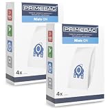 PRIMEBAG - 8 Staubsaugerbeutel kompatibel mit Miele Typ GN G/N - geeignet für S8340 S8 S2 S5 C1 C2 C3 Staubbeutel inkl. 2 Hygienefilter/Abluftfilter für Bestleistung beim Saug
