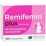 Remifemin plus Johanniskraut 100 Tabletten - Medikament für Wechseljahre - bei starken & betont seelischen Wechseljahresbeschwerden - hormonfrei - p