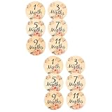 TOYANDONA 12 Stk Meilenstein-Karte Geburt Meilensteinkarte für Kleinkinder Requisiten für Babyfotos Babys Stütze Zubehör Monate Zeichen -Meilenstein monatliche Meilensteinkarten H