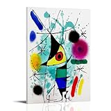 GOORAL Joan Miro Malerwerk ('Der singende Fisch') Poster auf Leinwand, Wandkunst, dekorativ, Schlafzimmer, modernes Zuhause, 50 x 75