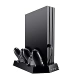 OSTENT Dual Controller Ladegerät Lüfter USB Hub Vertikale Ständer für Sony PS4 / Slim/