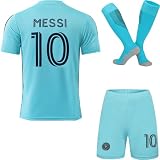 Mikalay Miami #10 Third 2023/2024 Grün Kinder Trikot & Shorts mit Socken Jugendgrößen (Grün,26)