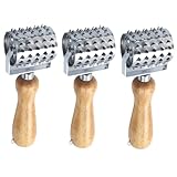 LIFKOME Edelstahl Fleischklopfer Steak Hammer Mit Holzgriff Für Hähnchen Steak Schweinefleisch Rindfleisch Mit Spikes Zum Zartmachen Und Aufhängehaken Zum Trock