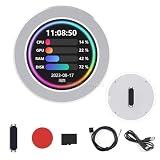 2.1inch CPU/GPU Cooler Round LCD Display AIO Computer Temp Monitor for Water Cooling Systems IPS Panel 480×480 Resolution Type-C One-Cable CNC Metal Case S