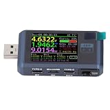 DIGITALER USB-TESTER ZUVERLÄSSIG FÜR DIE ERKENNUNG VON SPANNUNG UND STROM UND SCHNELLES LADEN IN MOBILEN GERÄTEN MIT 6-STELLIGER ANZEIGE. USB-SPANNUNGS-STROM-LEISTUNGSTESTER FÜR