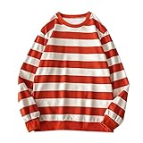 Generisch Bestellung Kam Nicht An, Sale Angebote, Sweatpullover Damen Winter Sweatshirts Für Männer Runde Pullover-Töpfe Streifenbluse Langärmelig Turnanzug Mädchen Mit Hose Online Shop