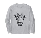 Selbst gemalt Giraffen Bild Giraffe Shirt Bleistiftzeichnung Lang