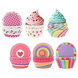 NVIYAM 300 Stück Muffinform Papier Muffinförmchen Papier Muffins Papierförmchen Mini-Muffinförmchen Standard Cupcake Förmchen Muffin Förmchen Papier Muffin Papierförmchen Papier Fällen Liners Wrapp