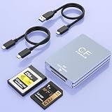 2-in-1 SD-Kartenleser und CFexpress-Kartenleser, 10 Gbit/s, USB 3.1 Gen2, Aluminium, Typ B, CFexpress-Adapter, Kamera, externer Speicherkartenleser, unterstützt Windows/Mac OS/Linux/