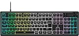 Corsair K55 CORE RGB Membran Kabelgebundene Gaming-Tastatur – Leise, Reaktionsschnelle Schalter – Spritzwasserschutz – Zehn-Zonen-RGB – Medientasten – iCUE-Kompatibel – QWERTZ DE – PC, Mac – Schw