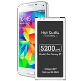 [5200mAh] Akku für Samsung Galaxy S5, (2025 Neues Upgrade) Verbessert Ersatzakku mit Hohe Kapazität für Samsung Galaxy S5/ S5 Neo SM-G900F EB-BG900BBE, EB-BG903BBE Handy Akk