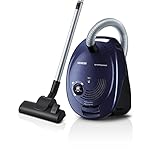 Siemens Staubsauger mit Beutel synchropower VS06A111, Bodenstaubsauger, Hygiene-Filter, Bodendüse für Hartboden und Teppich, starke Saugleistung, langes Kabel, Fugendüse, 600 W, b