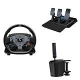 Logitech G PRO Racing Wheel + PRO Racing Pedals für PS5, PS4 & PC – PRO Lenkrad & Pedals Bundle mit 11 Nm Direktantrieb, ultrarealistischem Feedback und Premium-Finish - Schw