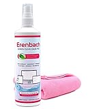 Erenbach Liquid Pro Bildschirmreiniger (250ml) mit Mikrofasertuch - Perfekte Reinigung Aller Bildschirme und Displays - Streifenfrei ohne S