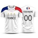 Generisch Personalisierbares Fußball Trikot 2026 mit Name und Nummer, Atmungsaktiv und Schnelltrocknend, Internationale Designs, für Kinder und Erwachsene，Frank