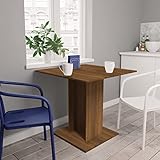 Somanki Esstisch, Esszimmertisch, Dining Tables, Kitchen Table, Küchentisch, Restauranttisch, Braun Eichen-Optik 80x80x75 cm Holzwerk