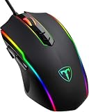 RGB Gaming Maus,Gamer Maus mit 8 Programmierbare Tasten 7200DPI/RGB-Beleuchtung/Anpassbare Spielprofile,USB-Wired mit ergonomisches Design für MMO, MOBA oder FPS Games für PC/M