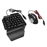 Einhändige RGB-Gaming-Tastatur und -Maus-Kombination, Tastatur- und Mauskonverter für PS5 PS3 Switch, für Series X/S für One X/S für 360