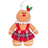 Rukjmqi Gefülltes Lebkuchenmädchen und -Junge, Lebkuchenplüsch | Lebkuchen-Gingy-Plüschspielzeug - Lebkuchenmann-Plüsch mit Hut, Weihnachtsdekoration für den Innenbereich,