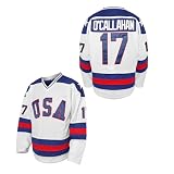 1980 Team USA Olympic Eishockey Trikot Herren Jugend Hockey Bekleidung mit genähten Zahlen und Buchstaben, 17weiß, 3X-Groß