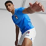 PUMA PUMA FIGC Men's Season 2022/23 Official Home T-Shirt, Ignite Blue-Ultra Blue, M