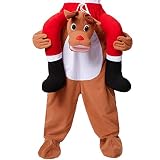 dressforfun 303618 Unisex Huckepack Kostüm Rentier, Weihnachts Verkleidung, Einheitsgröße, mehrfarbig