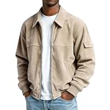Cordjacke Herren Bomberjacke Einfarbig Jacke Mit Taschen üBergangsjacke FüR FrüHling Winterjacke Warme Wintermantel GroßE GrößEn Sportjacke MäNner Freizeitjacke M