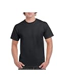 Gildan Blank Adult HeavyCotton T-Shirt Unisex, (G500). Black