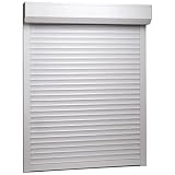 ZEYUAN Rollladen Aluminium, Aussenrolladen, Schrank Rollo, Außenrollo, Sonnenschutzrollo Außen, 70×100 cm Weiß