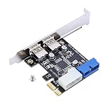 PCIE USB 3.0-Erweiterungskarte, o USB 3.0-Adapter mit Front 19PIN PCI Express oder PCI-E-Port-Karten-In-Erface, PCI-15-Karten-In-Erface, Unterstützt Übertragungsraten von B