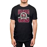 Hybrid Sports - NFL Stacked Banner Circle - Offiziell lizenziertes T-Shirt für Erwachsene für Herren, San Francisco 49ers – Schwarz, XXL