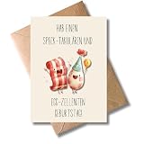 WBdesignz Lustige Geburtstagskarte mit Umschlag - Speck-Takulären und Egg-Zellenten Geburtstag Witzige Glückwunschkarte zum Geburtstag Wortspiel Karte (DIN A6)